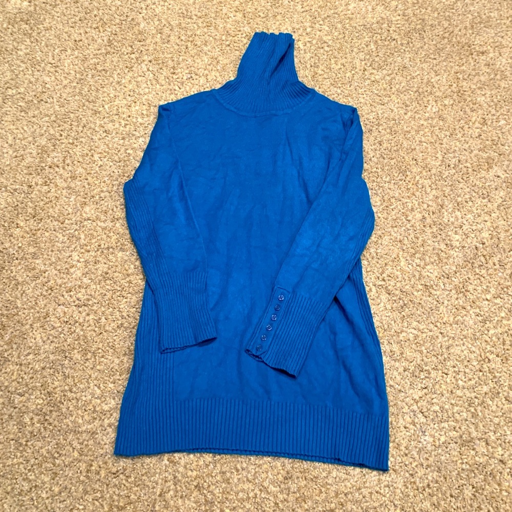 Express Blue/Teal Size Med Turtleneck